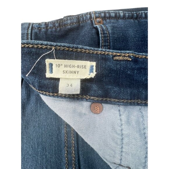 Madewell Womens 10" High-Rise Skinny Jeans Size 34 Blue Denim - Picture 5 of 14